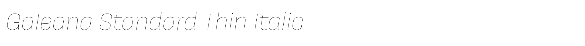 Galeana Standard Thin Italic image